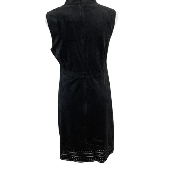 nwt Jessica Simpson Faux Suede Dress Smokey Gray Eyelet Hem size 10 - Picture 8 of 10